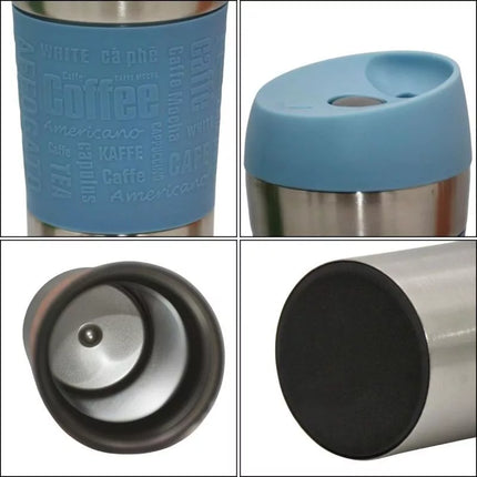 EXCELLENT HOUSEWARE 350 ml mėlynas termo kelioninis puodelis