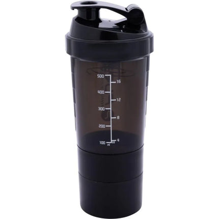 FITNESS SHAKER BOTTLE 500ML BLACK PURE 2 IMPROVE