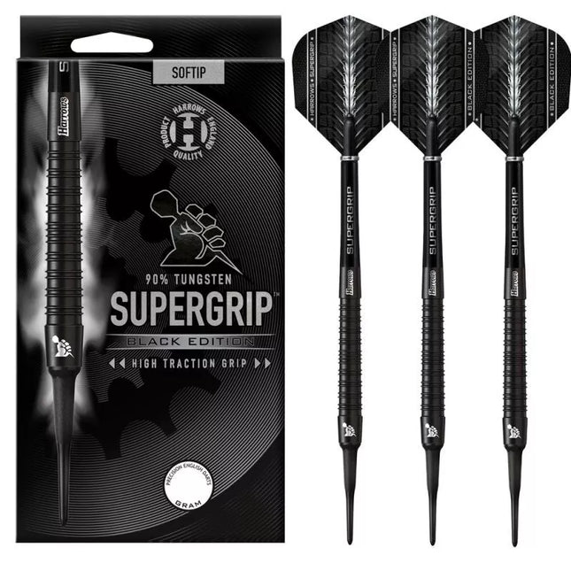 Harrows Supergrip Black 90% Softip Smiginės