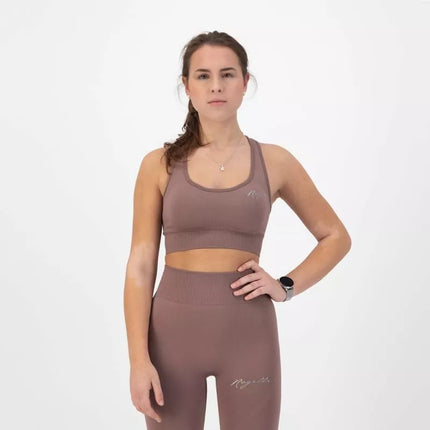 Rogelli TRINITY sportinė liemenėlė, pilkšvai rožinė, L