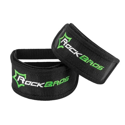 Rockbros GZT1001BK dviračio pedalų dirželiai, 2 vnt. – Juodi