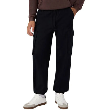Champion vyriškos medžiaginės krovininės kelnės, juodos, 221867 KK001