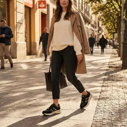 Women's leather shoes, sneakers, black Filippo DP7772