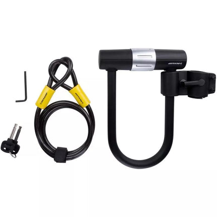 U-LOCK BIKE LOCK + CABLE 10X1200mm DUNLOP