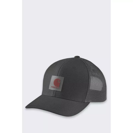 Carhartt Twill Mesh-Back Logo Patch Cap - black