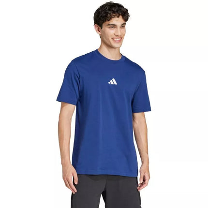 Vyriški Adidas Essentials marškinėliai su mažu logotipu, mėlyni JF1093