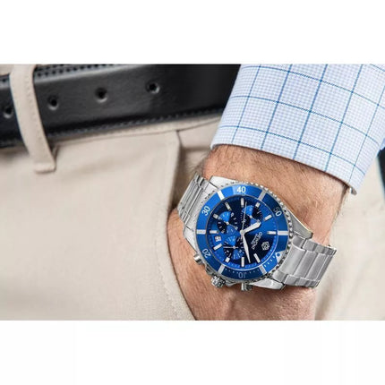 Men's Watch Giewont Chronograph Sapphire Silver Blue GW3970-B3