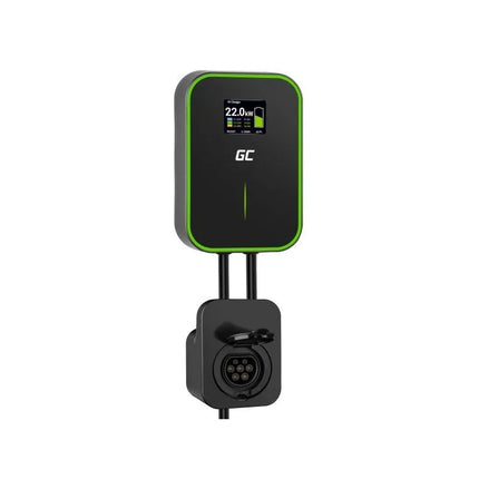 Green Cell Wallbox EV PowerBox 22kW charger with socket and RFID