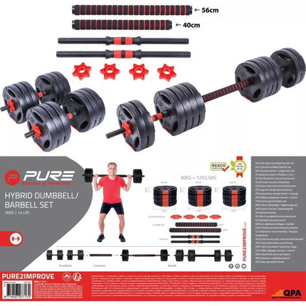 SULANKSTOMA KOMPOZITINĖ ŠTANGA 30KG PURE 2 IMPROVE