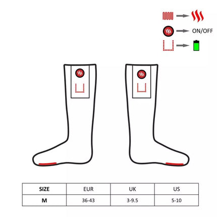 GLOVII HEATED POWER BANK SLIPPERS UNI SIZE (36-43), NORWEGIAN PATTERN, BATTERIES AND CHARGING CABLE INCLUDED, GOBM