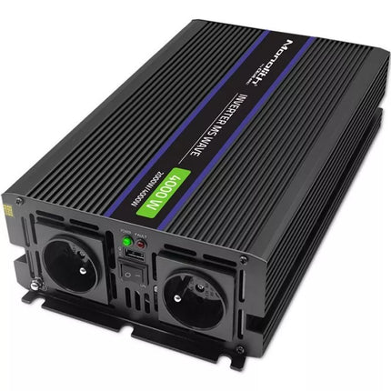 Qoltec Monolith 4000 MS Wave 51928 Voltage Converter, 12V to 230V, 2000/4000W, USB