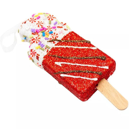 ICE CREAM HANGING DECORATION BALL 3 PCS RED