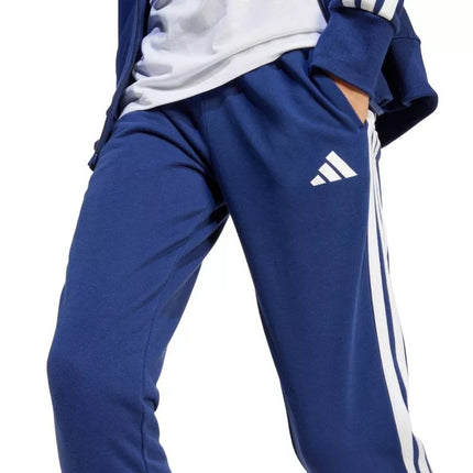 Vaikiškas adidas Seasonal Essentials Tiberio 3 juostelių terry audinio sportinis kostiumas, tamsiai mėlynas JI6035