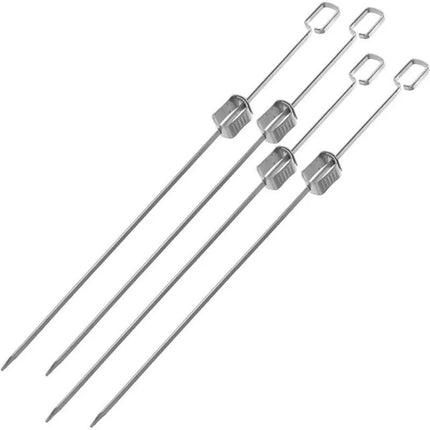 VĖRINUKAI ŠAŠLYKAMS 4 VNT. ILGIS 40,5 CM NERŪDIJANTIS PLIENAS
