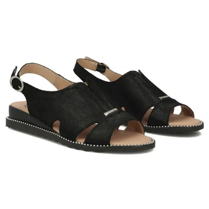 Women's black leather sandals Filippo DS4470