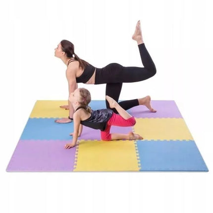 One Fitness MP10 Daugiafunkcis Dėlionės Kilimėlis Geltonas-Mėlynas-Violetinis