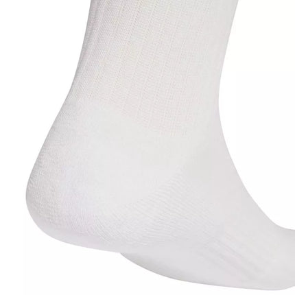 Adidas 3 juostelių Essentials su paminkštinimu vidutinio ilgio kojinės, 6 poros, baltos KE5493