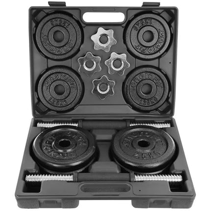 CAST IRON DUMBBELL 19 KG (2x9.5 KG) ENERO FIT CASE