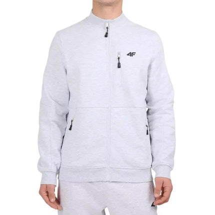 Men's sweatshirt 4F M2547 cool light gray melange 4FWMM00TSWSM2547 27M
