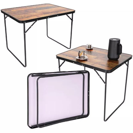 SULANKSTOMAS KEMPINGO STALAS 80X60X70CM MEDINIS