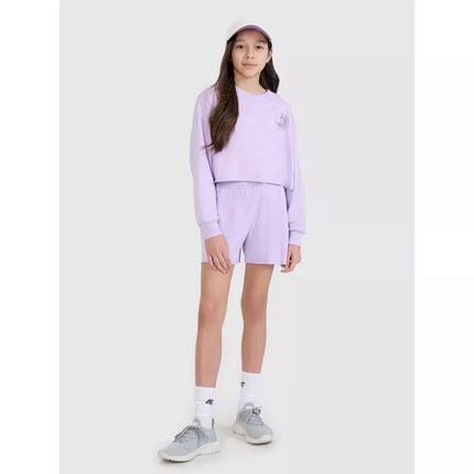 Girls' sweatshirt without a hood, 4F 4FJWSS25TSWSF1504-52S