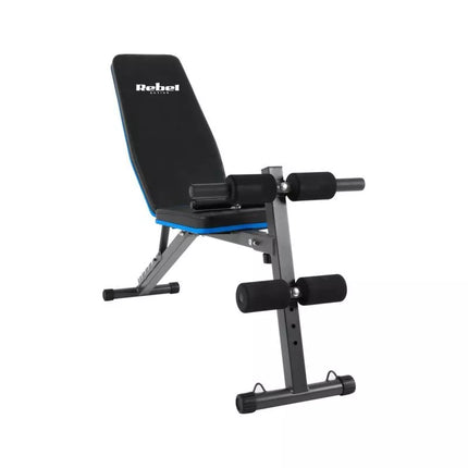 Inclined training bench with leg locks and rubber bands REBEL ACTIVE RBA-2003