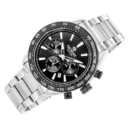 Men's Watch Giewont Chronograph Sapphire Silver Black GW9580-B1