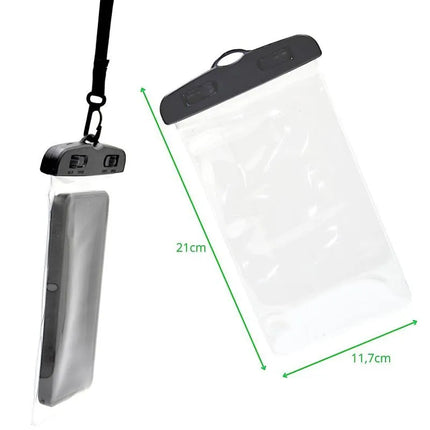 VANDENIUI ATSPARUS DĖKLAS TELEFONUI 11X21CM PVC JUODAS GRUNDIG