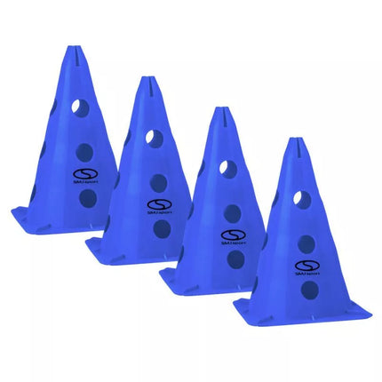 Rinkinys iš 4 treniruočių kūgių - 30 cm mėlyni / PT4-13H-B