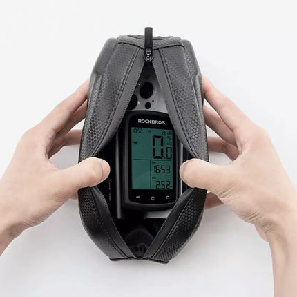 Rockbros Dviračio krepšys ant viršutinio rėmo vamzdelio, standus, 1.4l - Juodas