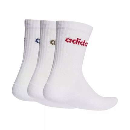 adidas Linear Crew Cushioned Socks 3 Pairs white KD1716