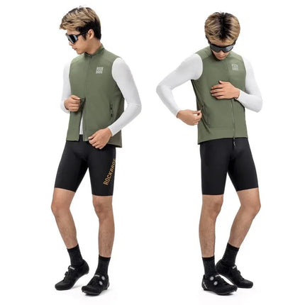 Rockbros YDMJ003 vėjui atspari liemenė pavasariui/rudeniui, dydis XS – žalia