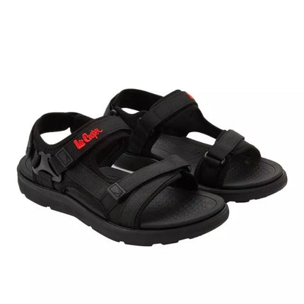 Lee Cooper lengvi juodi vyriški vasaros batai su lipdukais