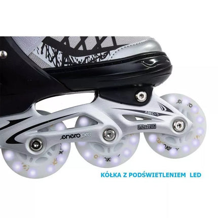ROLLER SKATES-ROLLER SKATES-ICE SKATING 4IN1 ENERO PRO LED 34-37 GRAY