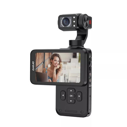 Ordro Pocket M5 3 ašių gimbalio kamera, 5K, vlogams ir „YouTube“ – Juoda