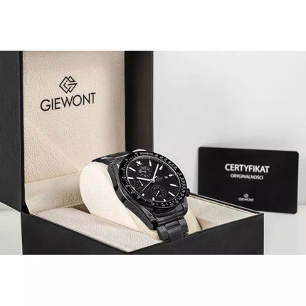 Vyriškas laikrodis Giewont Chronograph Safyrinis Juodas GW8720-B1