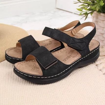 eVento W EVE223D black wedge sandals