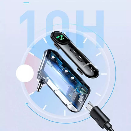 Baseus BSBA-02 (Tarptautinis leidimas) Bluetooth AUX siųstuvas - juodas