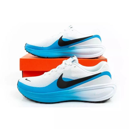 Nike Revolution 8 vyriški balti sportiniai bateliai bėgimui