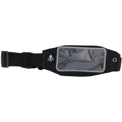 DUNLOP BLACK SPORTS WATERPROOF WAIST BAG FOR RUNNING WITH PHONE WINDOW