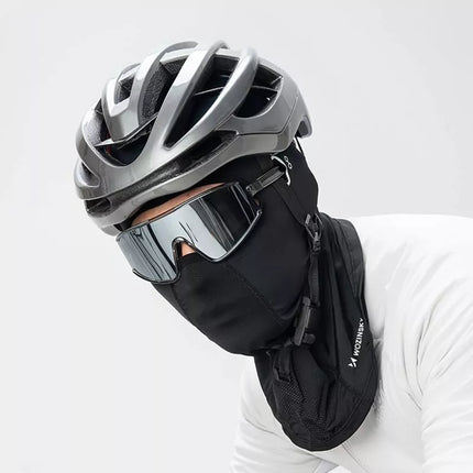 Wozinsky WKM-02B Balaklava veido kaukė, skirta motociklui ir dviračiui, su skylutėmis akiniams - Juoda