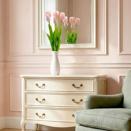 BOUQUET OF 5 LIGHT PINK TULIPS 39 CM LIKE LIFE SPRING DECORATION