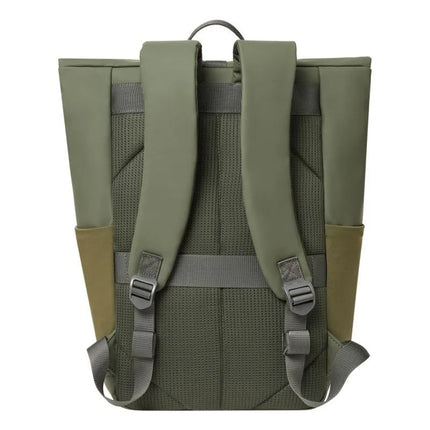 Rivacase Eden Backpack Travel Backpack Olive Waxed Leather (Pull Up), Polyester, Recycled Polyethylene Terephthalate (rPET)