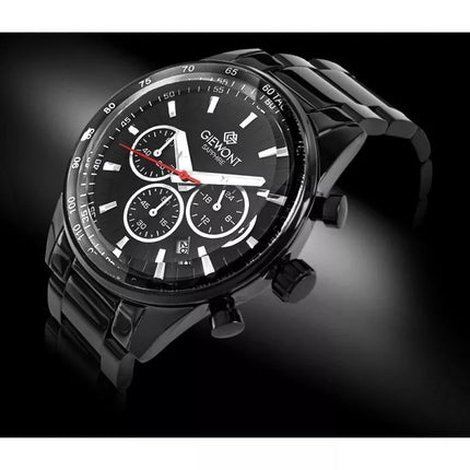 Vyriškas laikrodis Giewont Chronograph safyrinis juodas GW9140-B2