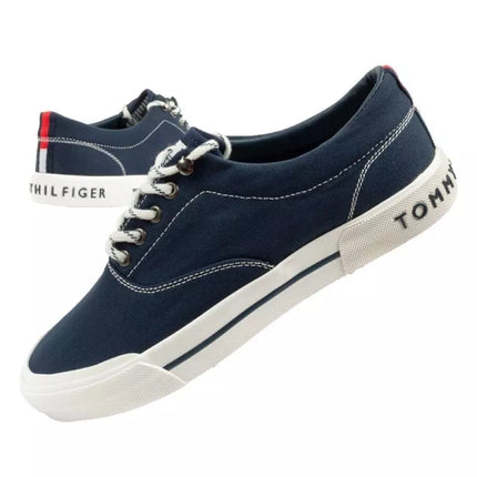 Tommy Hilfiger vyriški sportiniai batai kedai, madingi, patogūs, tamsiai mėlynos