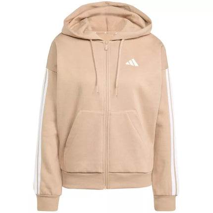 adidas Essentials su 3 Dryžuotos Pilno Užtrauktuko Vilnos Gobtuvėlis Moterims JX7706