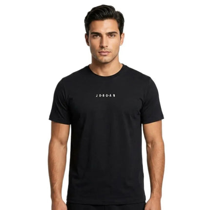 Air Jordan Jumpman Embroidered Air Crew Men's T-shirt Black - DM3182-010