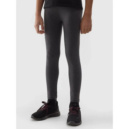 Girls' elastic cotton leggings 4F Junior