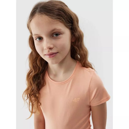 100% cotton plain girls' T-shirt 4F Junior