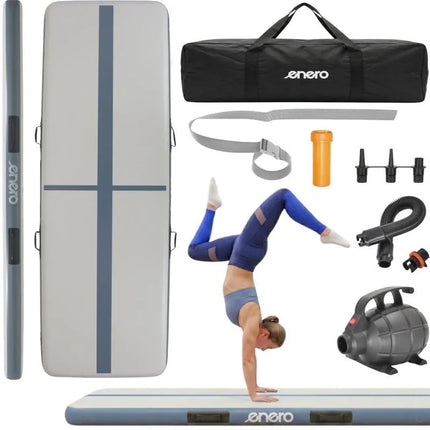 AIR TRUCK GYMNASTIC MATTRESS MAT ACROBATIC PATH 300X100X15CM ELECTRIC PUMP GRAY